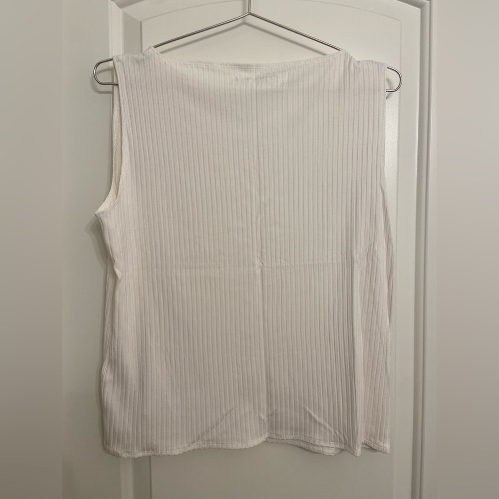Abercrombie & Fitch White Ribbed Tank Top - Picture 3 of 5